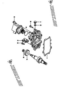  Двигатель Yanmar 4TNV98-ZSPR, узел -  Регулятор оборотов 
