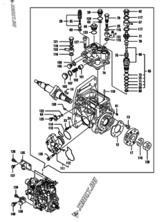  Двигатель Yanmar 4TNV94L-SXG, узел -  Топливный насос высокого давления (ТНВД) 
