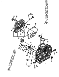  Двигатель Yanmar L70N6CA1F1AABR, узел -  Блок цилиндров 