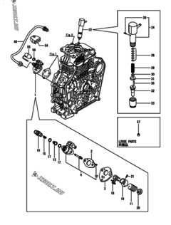  Двигатель Yanmar L100N5EK2C9HABR, узел -  Топливный насос высокого давления (ТНВД) и форсунка 