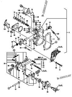  Двигатель Yanmar 3TNM68-ALH, узел -  Регулятор оборотов 
