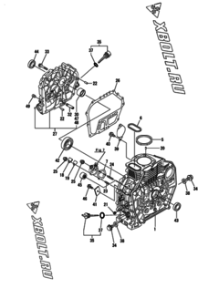  Двигатель Yanmar L70N5-MTMRYI, узел -  Блок цилиндров 
