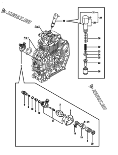  Двигатель Yanmar L70N5-MTMRYI, узел -  Топливный насос высокого давления (ТНВД) 