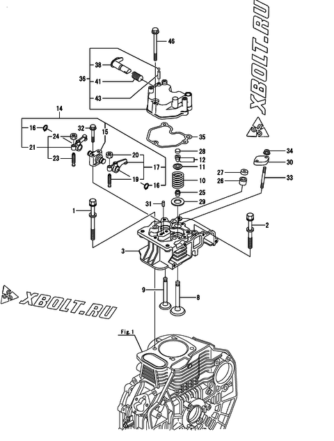  Головка блока цилиндров (ГБЦ) двигателя Yanmar L70N5-PTMYI