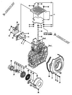 Двигатель Yanmar L70N5-PEATMYI, узел -  Пусковое устройство 