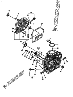  Двигатель Yanmar L100N5CL8T9CAKA, узел -  Блок цилиндров 