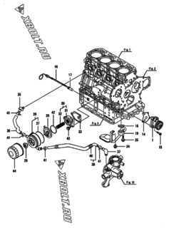  Двигатель Yanmar 4TNV84T-BMKTF, узел -  Система смазки 