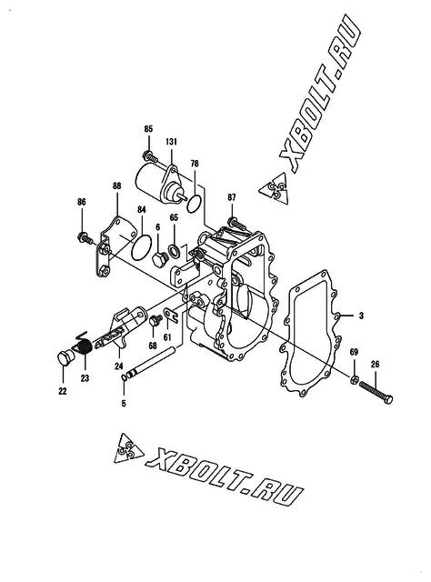  Регулятор оборотов двигателя Yanmar 4TNV84T-BMKTF