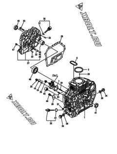  Двигатель Yanmar L70N5EA1C1EAAR, узел -  Блок цилиндров 