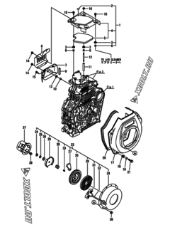  Двигатель Yanmar L100N5EF1C1EAAR, узел -  Пусковое устройство 