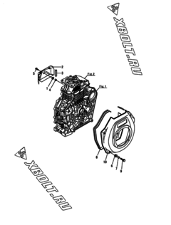  Двигатель Yanmar L100N5EB1C9HAEP, узел -  Пусковое устройство 