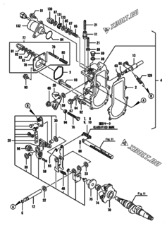  Двигатель Yanmar 3TNV76-GPGEC, узел -  Регулятор оборотов 