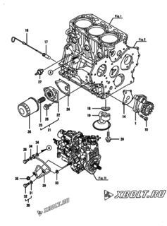  Двигатель Yanmar 3TNV88-BGPGEC, узел -  Система смазки 