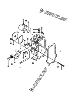  Двигатель Yanmar 4TNV98-GPGEC, узел -  Регулятор оборотов 