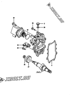  Двигатель Yanmar 4TNV98-ZNMS2F, узел -  Регулятор оборотов 