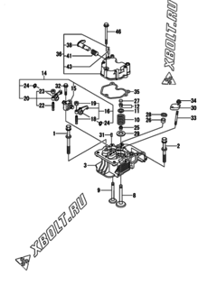 Двигатель Yanmar L70N6CA1T1AAS1, узел -  Головка блока цилиндров (ГБЦ) 