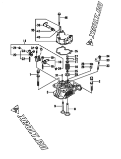  Двигатель Yanmar L70N6FJ1F1HACA, узел -  Головка блока цилиндров (ГБЦ) 