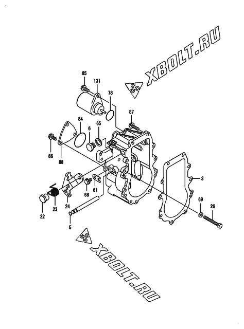 Регулятор оборотов двигателя Yanmar 3TNV84T-BKWM