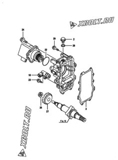  Двигатель Yanmar 4TNV98T-ZNIME, узел -  Регулятор оборотов 
