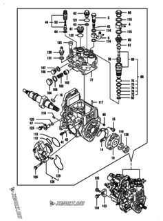  Двигатель Yanmar 3TNV88-BKVA, узел -  Топливный насос высокого давления (ТНВД) 