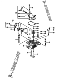  Двигатель Yanmar L100N5EF1C1EAIN, узел -  Головка блока цилиндров (ГБЦ) 