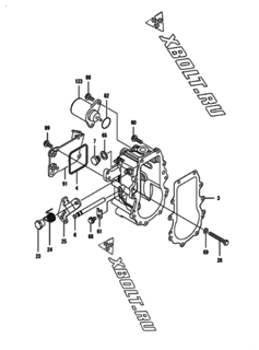  Двигатель Yanmar 4TNV88-BDWI, узел -  Регулятор оборотов 
