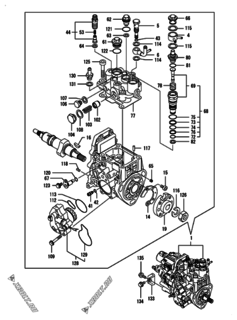  Двигатель Yanmar 3TNV88-BDTE, узел -  Топливный насос высокого давления (ТНВД) 