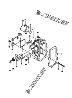  Двигатель Yanmar 3TNV88-BGMF, узел -  Регулятор оборотов 