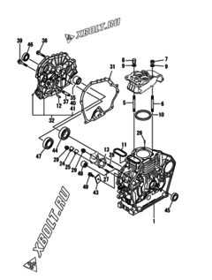  Двигатель Yanmar L48N5SF1F1AARS, узел -  Блок цилиндров 