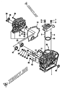 Двигатель Yanmar L48N5SF1F1EARS, узел -  Блок цилиндров 
