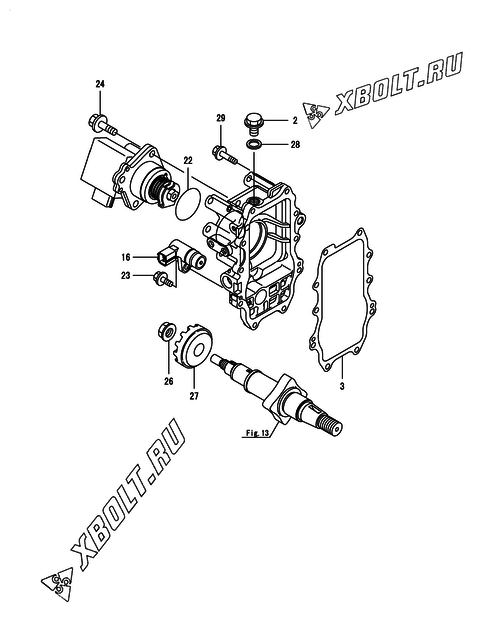  Регулятор оборотов двигателя Yanmar 4TNV98T-ZNKTC