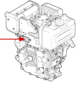 Расположение шильды на двигателе L