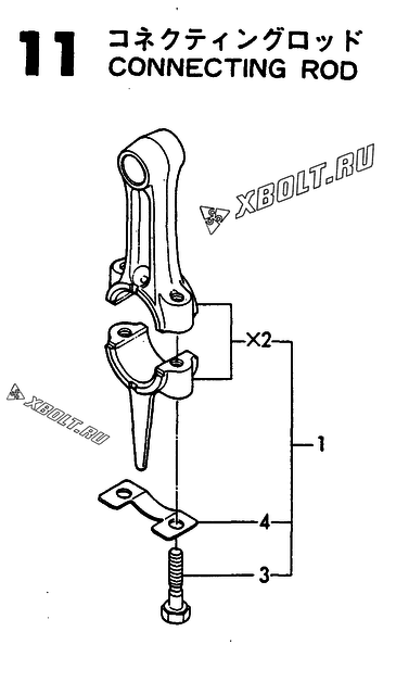 Производитель YANMAR, ШАТУН В СБОРЕ, номер детали 760610-23100