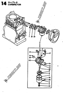  Двигатель Yanmar GE36E-DPH, узел -  Карбюратор 