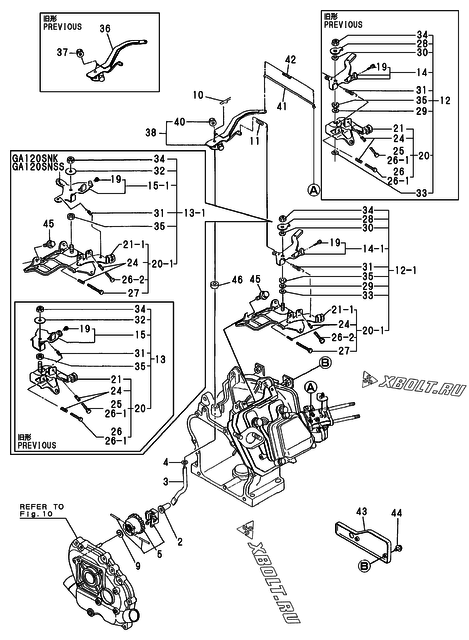 Регулятор оборотов и прибор управления двигателя Yanmar GA120SNK