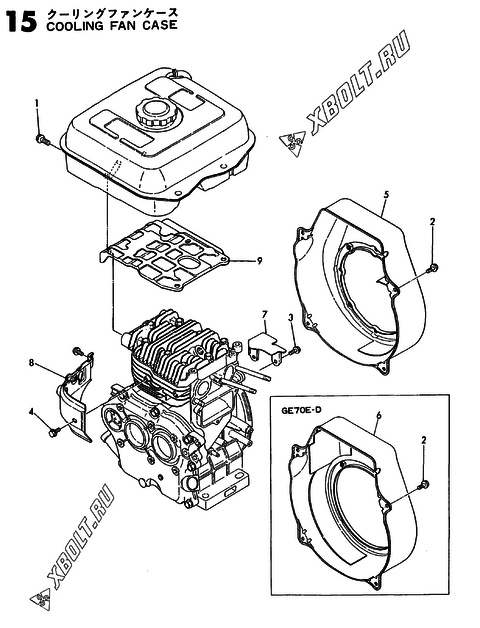  Корпус вентилятора охлаждения двигателя Yanmar GE70E-D