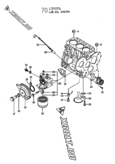  Двигатель Yanmar 3TNE84T-GH, узел -  Система смазки 