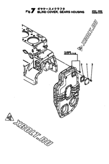  Двигатель Yanmar 6KFL-UT(L), узел -  Крышка 