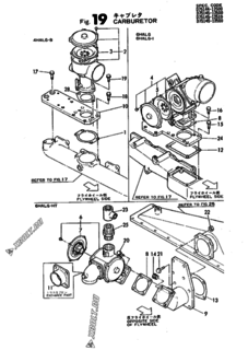  Двигатель Yanmar 6HALG-HT, узел -  Карбюратор 