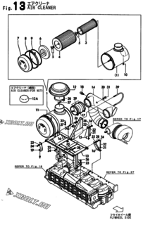  Двигатель Yanmar 6LALC-ST(C03, узел -  Воздушный фильтр 