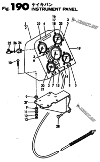  Двигатель Yanmar 6KFL-HT, узел -  Приборная панель 