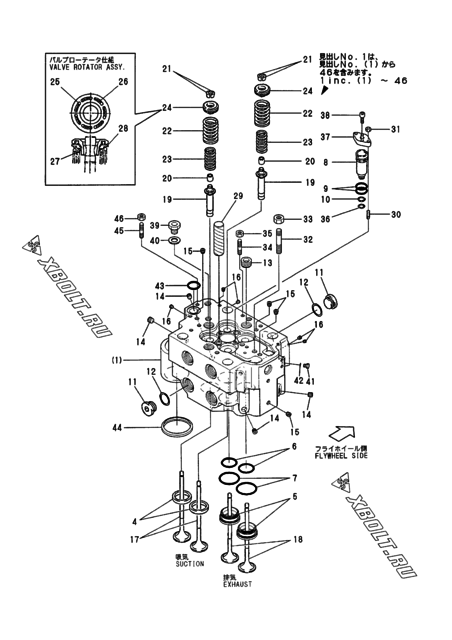  Головка блока цилиндров (ГБЦ) двигателя Yanmar 6N18(A)L