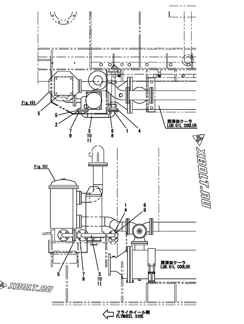 L.O.RETURN PIPE(B&K STRAINER-CMB)(FROM E00127)