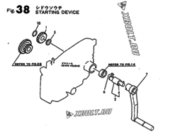  Двигатель Yanmar TF110-LZ, узел -  Пусковое устройство * 