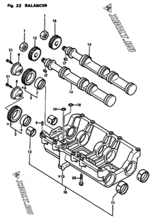  Двигатель Yanmar 4T112TLE-PP, узел -  Стабилизатор 