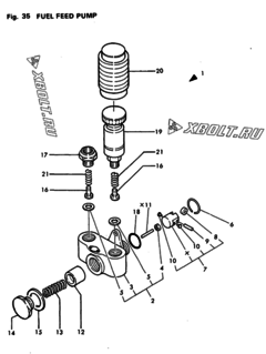  Двигатель Yanmar 4T112TLE-PP, узел -  Топливный насос 