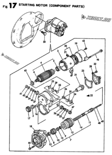  Двигатель Yanmar 3TN66E-CF, узел -  СТАРТЕР 