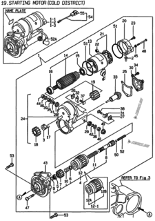  Двигатель Yanmar 3TNE84-SA, узел -  СТАРТЕР 