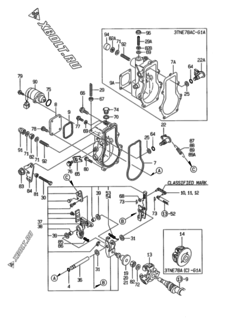  Двигатель Yanmar 3TNE78AC-G1A, узел -  Регулятор оборотов 