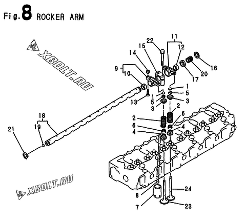 ROCKER ARM двигателя Yanmar 6G110T-SE